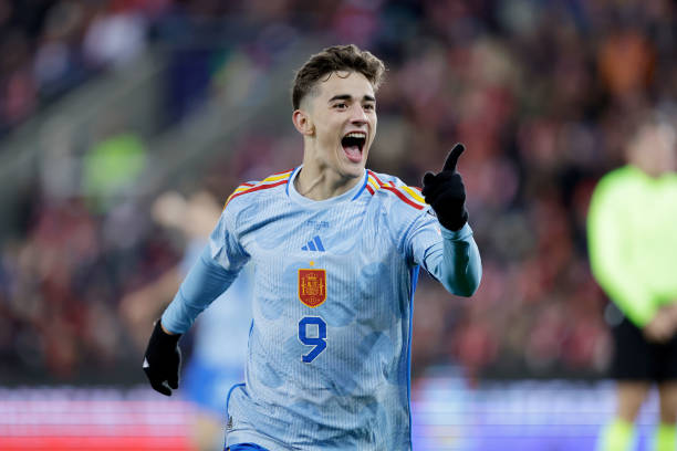 Gavi in a Spain national team jersey